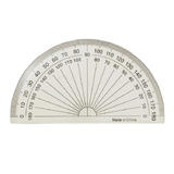n 015 00480 Rulers Protractors Triangles Compasses Acme United 180 Clear Protractor Drawing 00480
