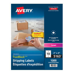 Avery Avery TBL x Labels Avery Shipping Permanent Adhesive Laser Labels