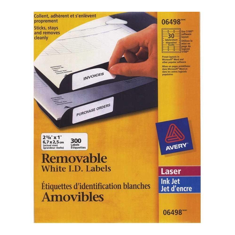 Avery® Removable I.D. Laser/Inkjet Labels