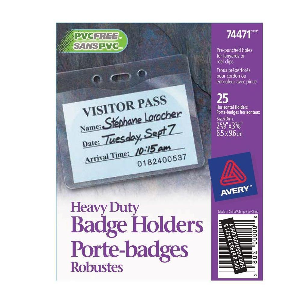Avery® HeavyDuty Badge Holder for Cards Up to 3 x 4"