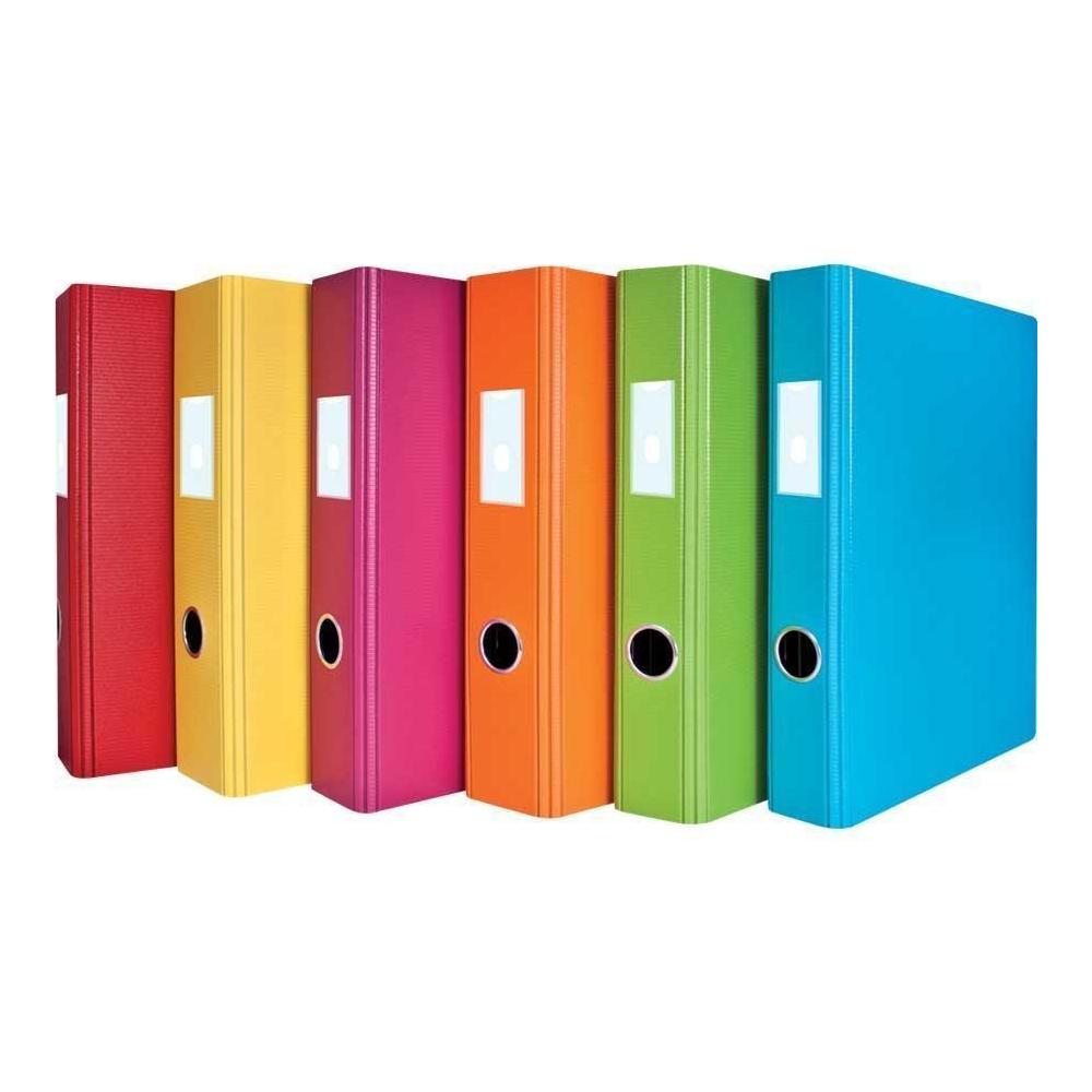 Geo 2'' DRings Binder with Hole and Label Holder 8 Colours Available