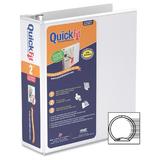 n 792 85130 Binders QuickFit Ring Binder 8 1 2 x 5 1 2 White 200 Sheets 275 Sheets 400 Sheets