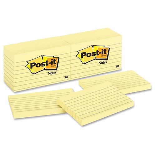 Postit® SelfAdhesive Notepads,Canary Yellow