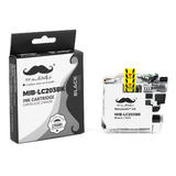 Moustache LC203BK MFC J5520DW Brother LC203BK Compatible Black Ink Cartridge High Yield Moustache