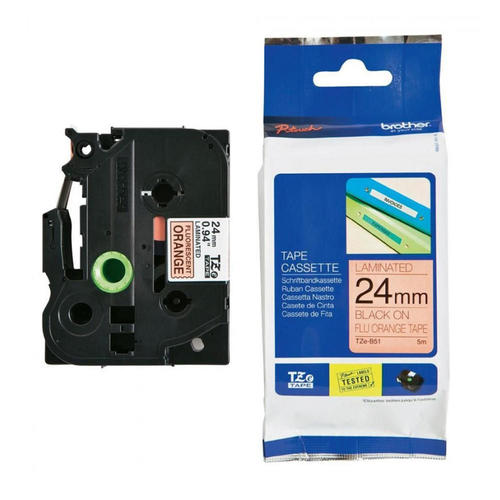 Brother TZeB51 Original Laminated Label Tape, 24mm (0.94"), Black on