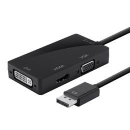 Monoprice Canada Cab 12802 DisplayPort Cables DisplayPort 1 2a to 4K HDMI Dual Link DVI and VGA Passive Adapter Black Monopri
