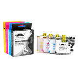 Moustache LC203 Combo MFC J5520DW Brother LC203 Compatible Ink Cartridge Combo High Yield BK C M Y Moustache
