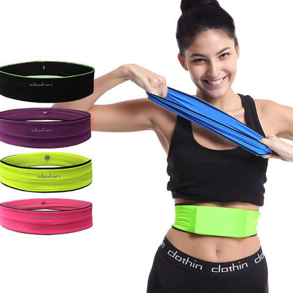 CLOTHIN Outdoor Sport Runing Belt with Accessory Storage Pockets, Colors Available