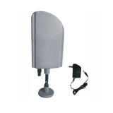 Indoor & Outdoor TV Antenna with Booster (CUL Approval Adaptor), Silver Color