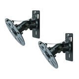 TygerClaw Cab SM8001BLK Speaker Projector Mounts TygerClaw 3 Axis Dual Speaker Wall Mount Set of 2