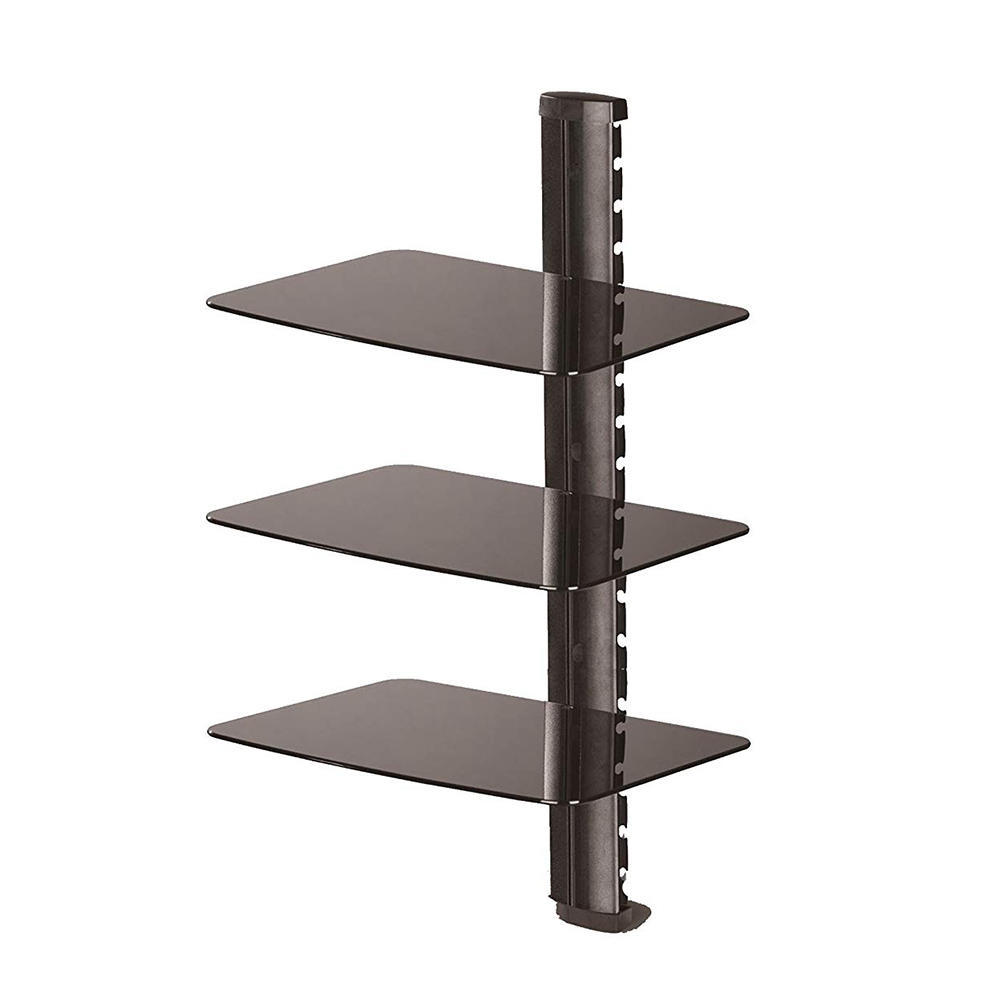 3Layers DVD Stand/Shelf with Black Color Glass TygerClaw