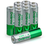 GZA 00393 VP Batteries DELIPOW AA Heavy Duty Rechargeable Batteries 10 ten PACK
