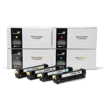 Compatible HP 125A CB540A CB541A CB542A CB543A Toner Cartridge Combo Set BK/C/M/Y - High End 