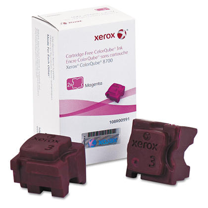 Xerox 108R00991 Original Magenta Solid Ink For ColorQube 8700 Printer 2 Sticks/Pack