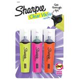 Sharpie 840 1943442 Highlighters Sharpie Clear View Highlighter Assorted 3 Pack