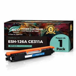 EcoBox 126A CE311A C EcoBox LaserJet Pro CP1025nw Remanufactured HP 126A CE311A Cyan Toner Cartridge Economical Box