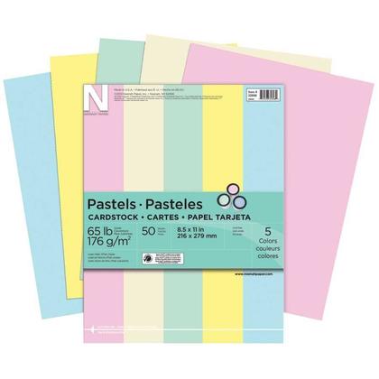 Neenah®  EXACT® Pastel Cardstock, 5 Colors Assortment, 8.5 x 11 inch - 50 ct. 319244