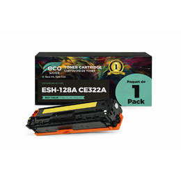 EcoBox 128A CE322A EcoBox LaserJet Pro CM1415fn Remanufactured HP 128A CE322A Yellow Toner Cartridge Economical Box