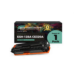 EcoBox 128A CE320A EcoBox LaserJet Pro CM1415fn Remanufactured HP 128A CE320A Black Toner Cartridge Economical Box