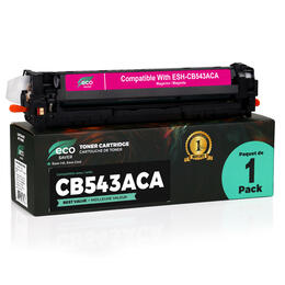 EcoBox CB543A EcoBox Color LaserJet CP1210 Remanufactured HP 125A CB543A Magenta Toner Cartridge Economical Box