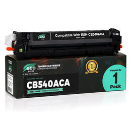 EcoBox CB540A EcoBox Color LaserJet CP1210 Remanufactured HP 125A CB540A Black Toner Cartridge Economical Box