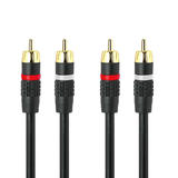 PrimeCables Cab 2RCA 1 5ft RCA Audio Cables 2 RCA M M Premium Audio Cable Gold Plated PrimeCables 1 5Ft