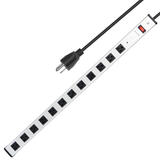 PrimeCables Cab ex02208 Surge Protector Power Strip 12 Outlet Surge Protector Power Strip with 3ft Cord 125V 15A PrimeCables