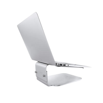 Aluminum Alloy Rise Laptop Stand for Macbook / Laptops / Tablets (5-Level Height Adjustable, Silver)