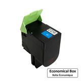 EcoBox 70C1HC0 EcoBox CS510de Lexmark 70C1HC0 Remanufactured Cyan Toner Cartridge High Yield Economical Box
