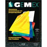 522 87511 C10 File Folders GEMEX Translucent Polypropylene Protective Two Sealed Folder 10 folders per pack