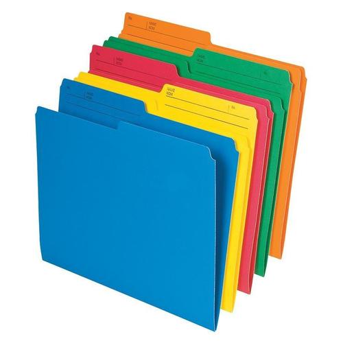 Pendaflex Coloured Letter Size File Folders
