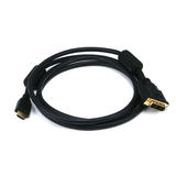 Monoprice Canada Cab 2404 HDMI to DVI Cables 6ft 28AWG High Speed HDMI to DVI Adapter Cable w Ferrite Cores Black