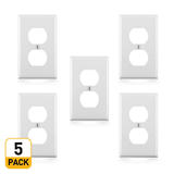 PrimeCables Cab AVD PRWPF02 Power Wall Plates Single Gang Duplex Receptacle Wall Plate White PrimeCables