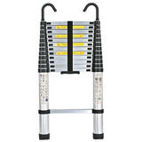 0ac68 Yardlab GZA 00467 Network Tools 12 5ft Portable Aluminum Telescoping Extension Ladder Retractable Yardlab
