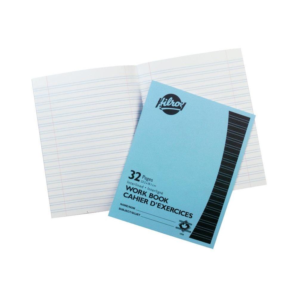 Hilroy® Interlined work book, 3 Hole Punched, 32 Pages