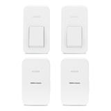 GZA 00475 Home Electronics AUGIA Battery free Wireless Doorbell with Dual Transmitter and Dual Receivers