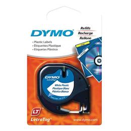 Dymo Label Printer Dymo 91331 OEM Label Printer Tapes DYMO 91331 LetraTag Label Tape 12mm 1 2 Black on White Plastic