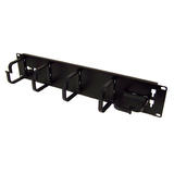 RM 400 2U Cable Organizers 2U 19 Inch Rackmount Cable Management Panel 5 D Rings