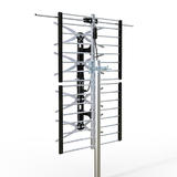 Outdoor HDTV Antenna 65 Miles Range, Built-in High Gain for both VHF/UHF Channels - PrimeCables®