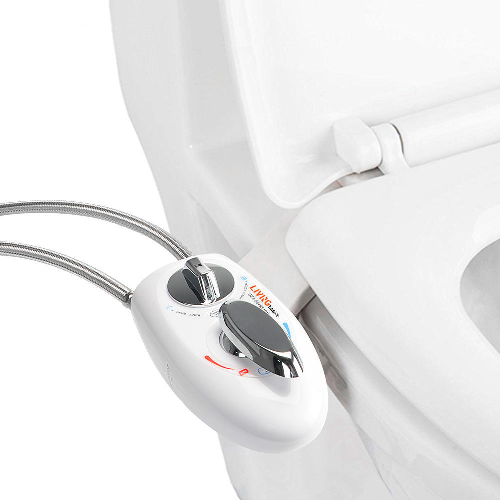 Toilet Bidet Dual Nozzle Adjustable Water Temperature LIVINGbasics™