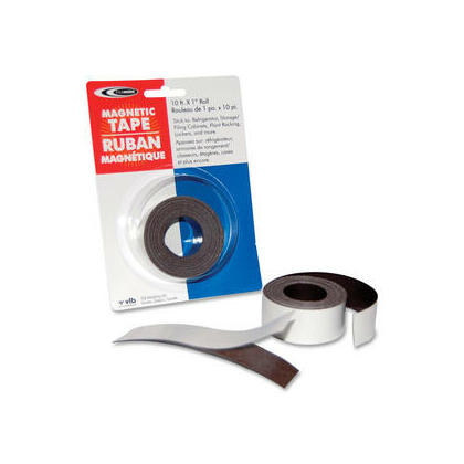 VLB® Filemode Platinum Peel-N-Stick Magnetic Adhesive Tape, 1" x 10 ft, Black (790949)