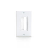 PrimeCables Cab DBUWP1G HDMI Wall Plates Primecables 1 Gang Brush White Wall Plate Decora version