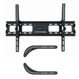 Tilt Wall Mount Bracket for TV 37'' to 70'' inch+Universal Sound Bar Speaker Bracket-PrimeCables®