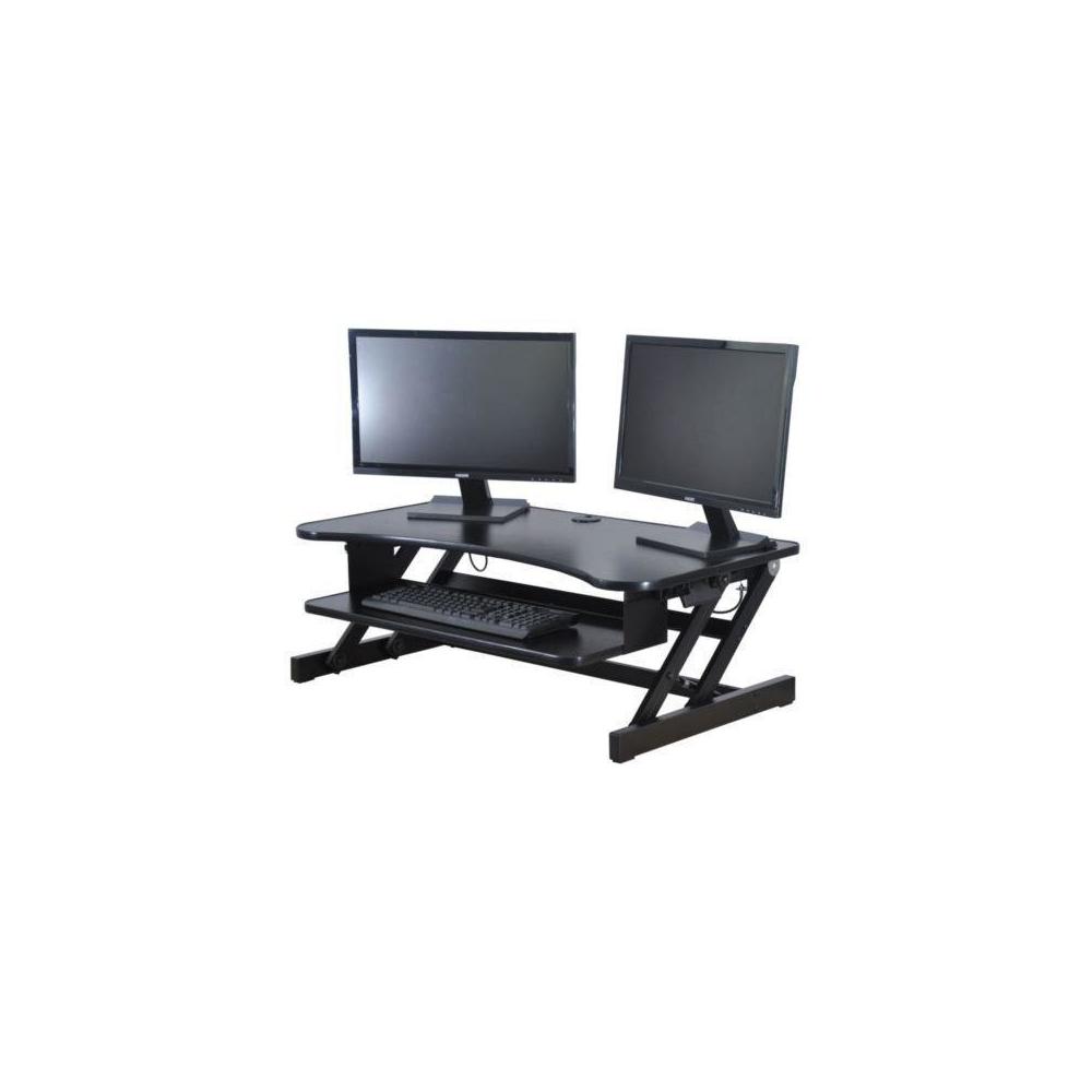 Electric Adjustable Sit Stand Desk Converter - White - Rocelco