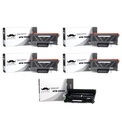 Brother TN360 DR360 cartouche de toner et tambour compatible combo - Moustache®