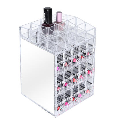 Acrylic Lipstick Storage Holder 360° Rotating Makeup Nail Polish Rack Organizer - SortWise®
