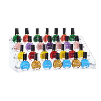 Acrylic Lipstick Storage Organizer Nail Polish Display Rack 4 Tiers - SortWise®