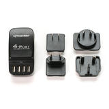 PrimeCables Cab LS 4U AC Power Adapters 4 Port Smart Charging 34W 6 8A USB Wall Charger with International Travel Plugs Prime