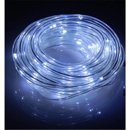 Globaltone® 10m 100 LEDs Rope Cool White Lights, 4.8W 12VDC, IP67 Water-Resistant