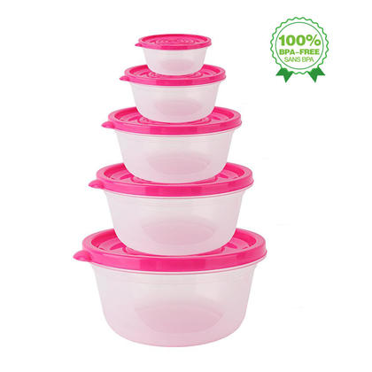 Reusable Food Storage Containers with Lids Transparent Kitchen Storage Box 5Pcs/Pack - SortWise®